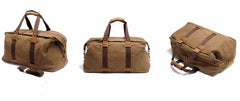 Mens Waxed Canvas Weekender Bag Canvas Travel Bag Shoulder Bag for Men - iwalletsmen