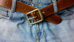 Handmade Leather Mens Belt Men Distress Leather Belt for Men - iwalletsmen