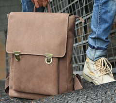 Cool Mens Leather Backpack Travel Backpacks Laptop Backpack for men - iwalletsmen