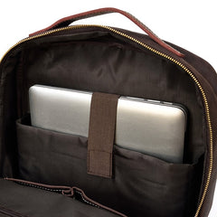 15'' Leather Mens Laptop Backpack Satchel Backpack 15'' Travel Rucksack School Backpack For Men