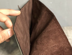 Handmade Leather Mens Cool billfold Leather Wallet Men Small Wallets Trifold for Men