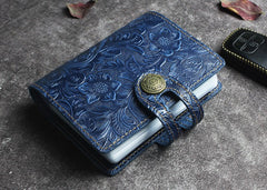 Handmade Leather Floral Mens Cool billfold Wallet Card Holder Small Card Slim Wallets for Men