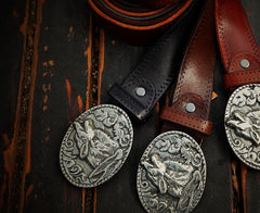 Handmade Genuine Leather Mens Belt Custom Cool Leather Men Black Belt for Men