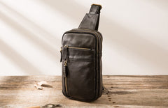 Vintage Leather Mens Sling Bag Sling Shoulder Bag Sling Backpack for men - iwalletsmen