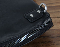 Handmade Genuine Leather Mens Cool Chest Bag Sling Bag Crossbody Bag Travel Bag Hiking Bag for men