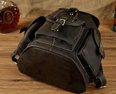 Cool Leather Mens Backpack Vintage Travel Backpack School Backpack for men - iwalletsmen