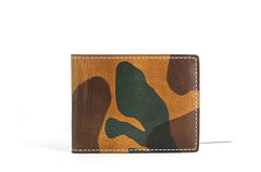 Cool Leather Mens Camouflage License Wallet Front Pocket Wallet Slim Card Wallet for Men - iwalletsmen