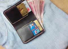 Vintage Coffee Leather Mens Small Wallet Leather Bifold Wallets for Men - iwalletsmen