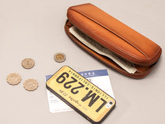 Vintage Leather Long Wallets for Men Zipper Long Wallet - iwalletsmen