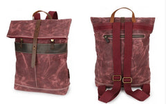 Waxed Canvas Mens Cool Backpacks Canvas Travel Backpack Canvas School Backpack for Men - iwalletsmen
