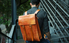 Leather Mens School Backpacks Travel Backpacks Laptop Backpack for men - iwalletsmen