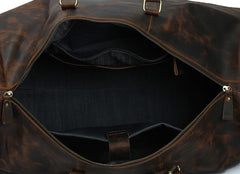 Cool Mens Leather Large Weekender Bag Duffle Bag Travel Bag for Men - iwalletsmen