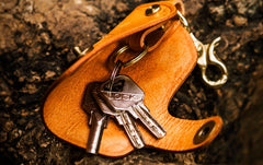 Handmade Leather Tooled Mens Cool Car Key Wallet Car Key Holder Car KeyChain for Men