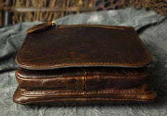Mens Leather Small Side Bag COURIER BAG Waist Pouch Holster Belt Case Belt Pouch for Men - iwalletsmen
