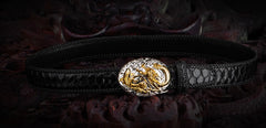 Handmade Genuine Leather Mens Belt Custom Cool Leather Men Black Belt for Men