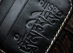 Handmade Leather Mah¨¡k¨¡la Tooled Mens billfold Wallet Cool Leather Wallet Slim Wallet for Men
