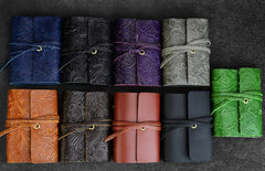 Handmade Leather Floral Mens Cool billfold Wallet Card Holder Small Card Slim Wallets for Men