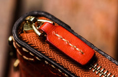 Handmade Leather Tibetan Mens billfold Wallet Cool Chain Wallet Biker Wallet for Men