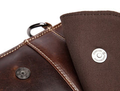 Cool Coffee Small Square Leather Mens Side Bag Messenger Bag Shoulder Bag for Men - iwalletsmen