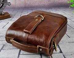 Cool Vintage Leather Mens Small Side Bag Messenger Bag Shoulder Bags for Men - iwalletsmen