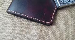 Handmade Vintage Leather Mens Slim Small Wallet Leather Bifold Wallets for Men - iwalletsmen