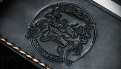 Handmade Leather Carp Tooled Mens billfold Wallet Cool Leather Wallet Slim Wallet for Men
