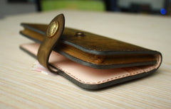 Handmade Tooled Mens Leather Long Biker Wallet Cool Long Chain Wallet for Men - iwalletsmen
