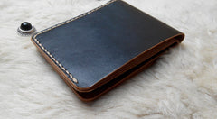 Black Leather Mens Bifold Small Wallet Leather Small Wallets for Men - iwalletsmen