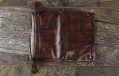 Handmade Leather Mens Cool Long Leather Wallet Bifold Clutch Wallet for Men