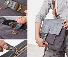 Cool Mens Canvas Backpack Canvas Travel Bag Canvas School Bag for Men - iwalletsmen