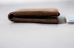 Leather Men Card Holder Wallet Change Bifold Small Wallet for Men - iwalletsmen