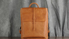 Genuine Leather Mens Cool Backpack Sling Bag Large Black Travel Bag Hiking Bag for men