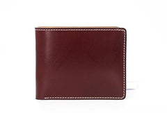 Leather Mens Small Wallet Slim Wallet Front Pocket Wallet Card Wallet for Men - iwalletsmen