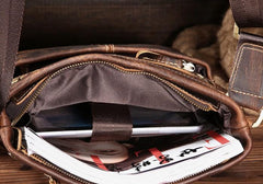 Vintage Leather Mens Cool Small Messenger Bag Cool Shoulder Bag For Men - iwalletsmen