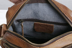 Cool Vintage Leather Small Mens Messenger Bags Shoulder Bags for Men - iwalletsmen