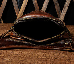 Biker Mens Leather Drop Leg Bag Waist Bag Side Bags Belt Pouch Pack for Men - iwalletsmen