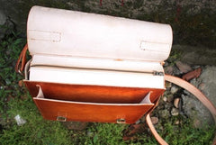 Handmade Leather Cool Mens Brown Briefcase Messenger Bag School Bag for men - iwalletsmen
