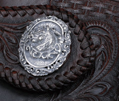Handmade Leather Horse Mens Chain Biker Wallet Cool Leather Wallet With Chain Wallets for Men