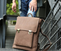 Cool Mens Leather Backpack Travel Backpacks Laptop Backpack for men - iwalletsmen