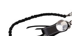Handmade Mens Cool Black Leather Chain Wallet Biker Trucker Wallet with Chain