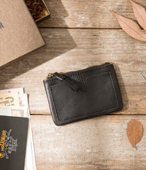 Leather Mens Card Holders Slim Front Pocket Wallet Coin Wallet for Men - iwalletsmen