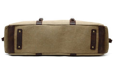 Mens Waxed Canvas Leather Large Weekender Bags Canvas Travel Bag for Men - iwalletsmen