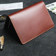 Handmade Leather Floral Mens Cool billfold Wallet Passport Card Holder Small Card Slim Wallets for Men