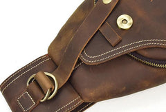 Cool Leather Chest Bag Sling Bag Sling Crossbody Bag Travel Bag Hiking Bags For Men - iwalletsmen