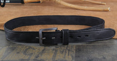 Genuine Leather Punk Rock Biker Trucker Mens Belt Men Black Coffee Belt for Men