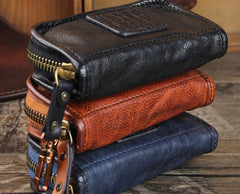 Handamde Genuine Leather Mens Cool Key Wallet Car Key Holder Car Key Case for Men