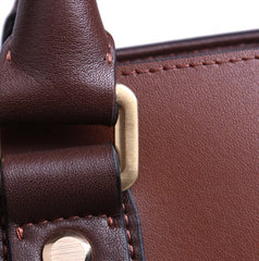 Genuine Leather Mens Cool Messenger Bag Briefcase Work Bag Business Bag Laptop Bag for men