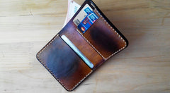 Handmade Vintage Leather Mens Slim Small Wallets for Men - iwalletsmen