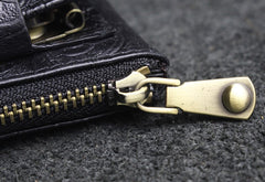 Handmade Leather Floral Mens Cool Key Wallet Wallet Card Holder Small Card Keychain Wallets for Men