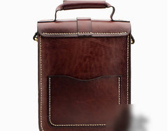 Handmade Leather Mens Cool Messenger Bag Sling Bag Chest Bag Bike Bag Cycling Bag for men - iwalletsmen